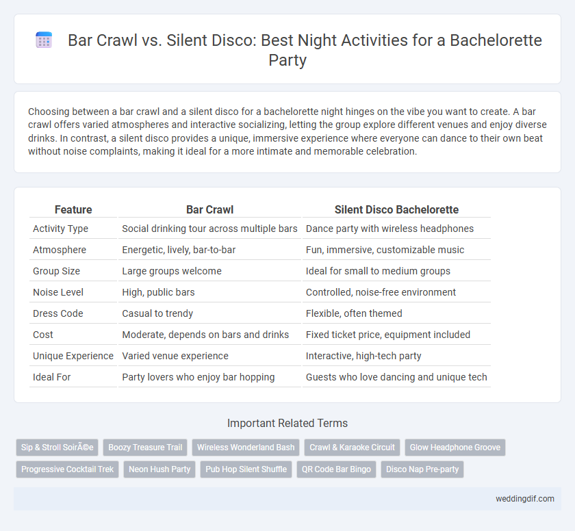 Bar Crawl vs. Silent Disco: Best Night Activities for a Bachelorette Party