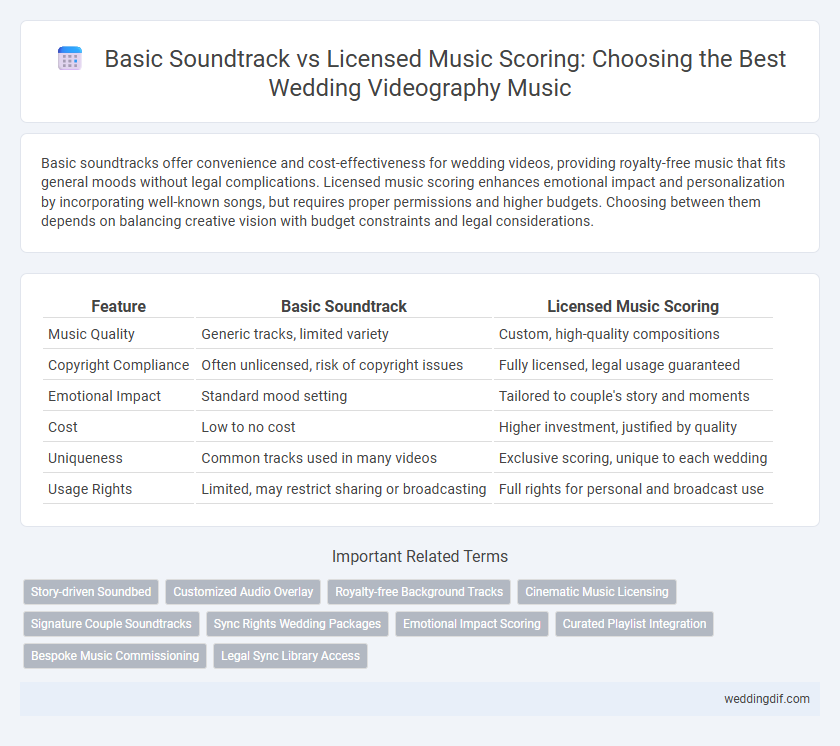 Basic Soundtrack vs Licensed Music Scoring: Choosing the Best Wedding Videography Music
