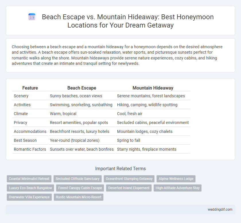 Beach Escape vs. Mountain Hideaway: Best Honeymoon Locations for Your Dream Getaway