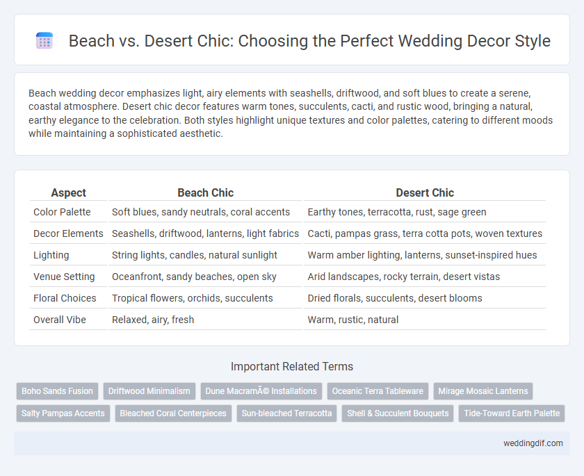 Beach vs. Desert Chic: Choosing the Perfect Wedding Decor Style