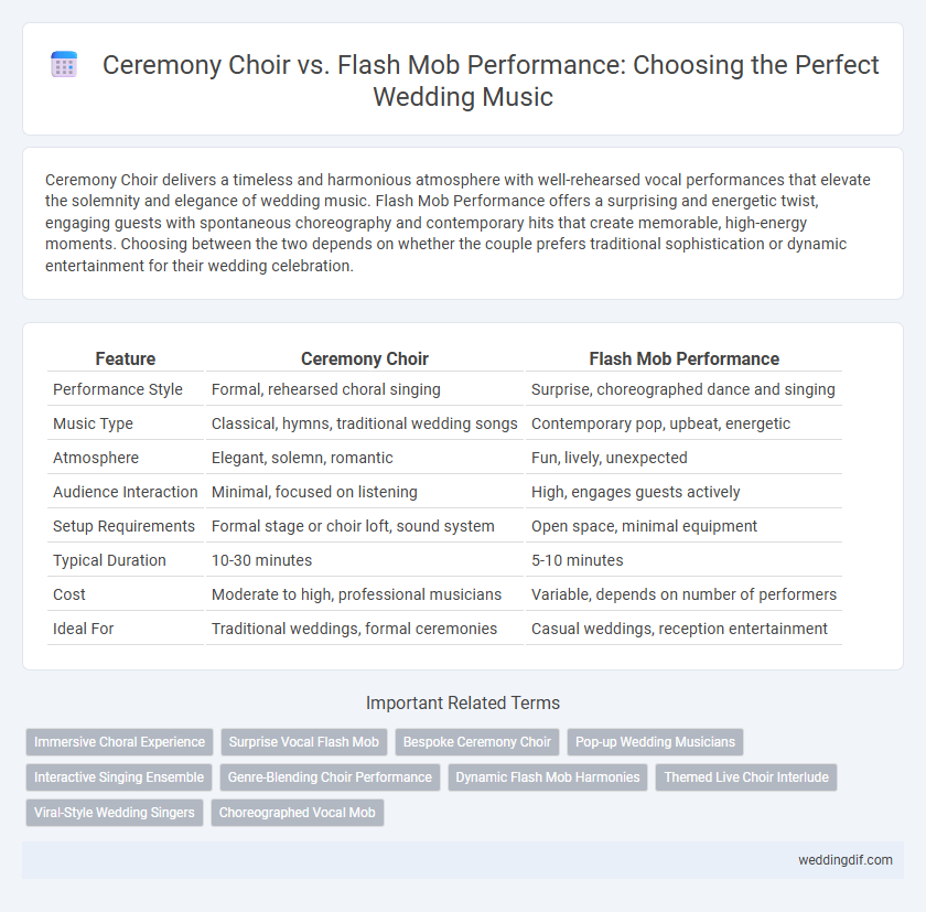 Ceremony Choir vs. Flash Mob Performance: Choosing the Perfect Wedding Music
