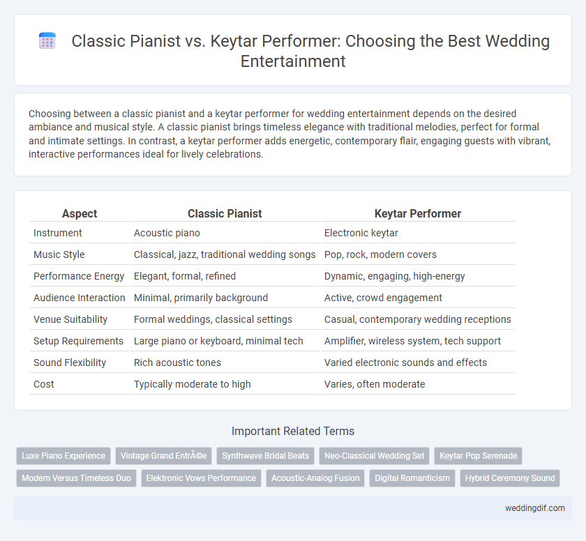 Classic Pianist vs. Keytar Performer: Choosing the Best Wedding Entertainment