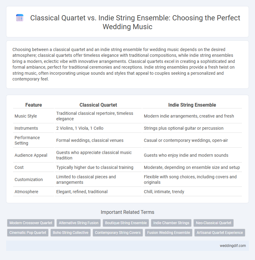 Classical Quartet vs. Indie String Ensemble: Choosing the Perfect Wedding Music