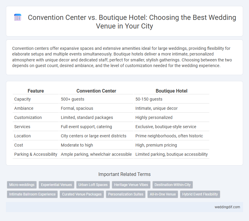 Convention Center vs. Boutique Hotel: Choosing the Best Wedding Venue in Your City