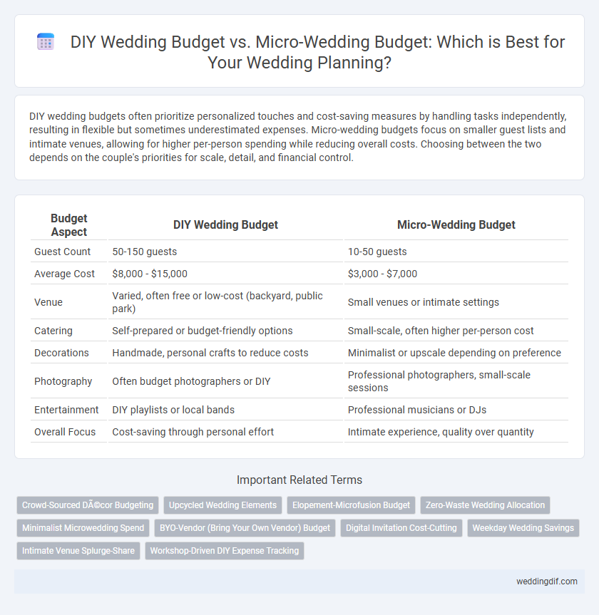 DIY Wedding Budget vs. Micro-Wedding Budget: Which is Best for Your Wedding Planning?