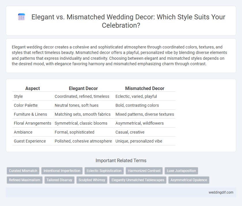 Elegant vs. Mismatched Wedding Decor: Which Style Suits Your Celebration?