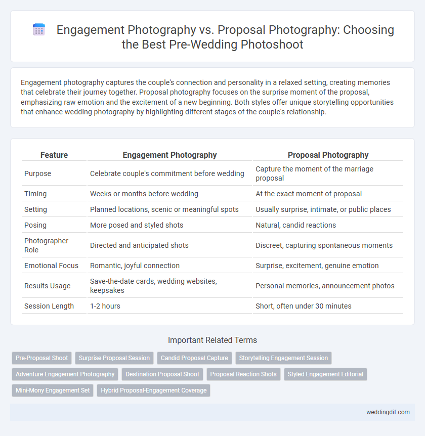 Engagement Photography vs. Proposal Photography: Choosing the Best Pre-Wedding Photoshoot