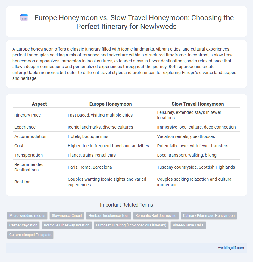 Europe Honeymoon vs. Slow Travel Honeymoon: Choosing the Perfect Itinerary for Newlyweds