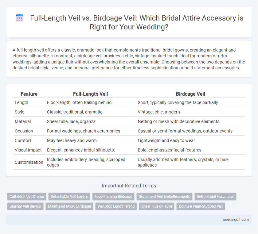 Full-Length Veil vs. Birdcage Veil: Which Bridal Attire Accessory is Right for Your Wedding?