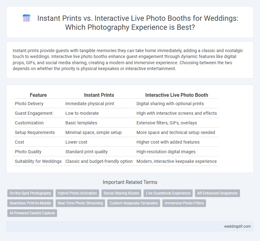 Instant Prints vs. Interactive Live Photo Booths for Weddings: Which Photography Experience is Best?