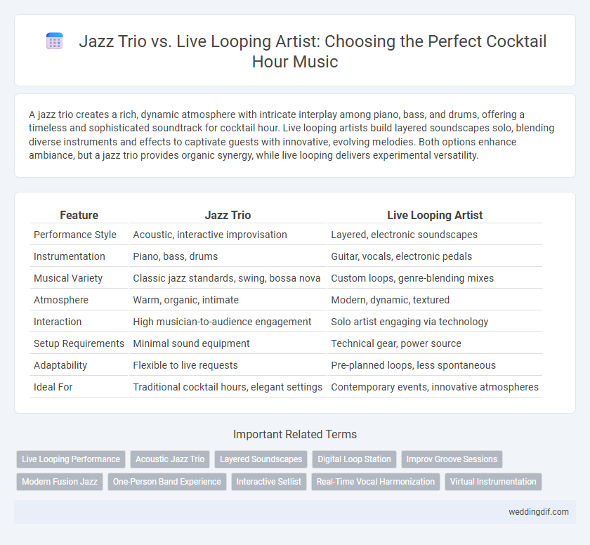 Jazz Trio vs. Live Looping Artist: Choosing the Perfect Cocktail Hour Music
