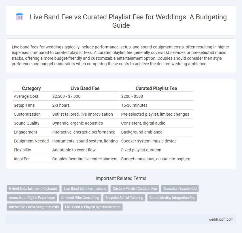 Live Band Fee vs Curated Playlist Fee for Weddings: A Budgeting Guide