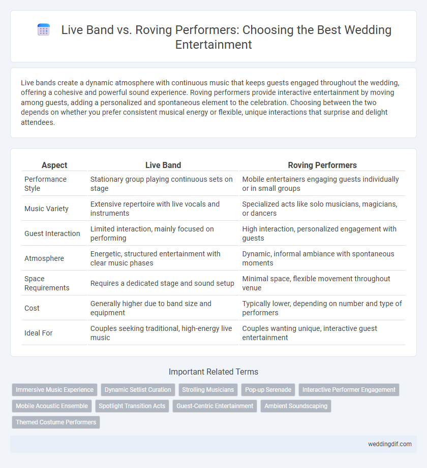 Live Band vs. Roving Performers: Choosing the Best Wedding Entertainment