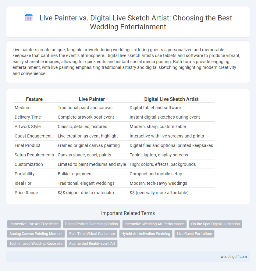 Live Painter vs. Digital Live Sketch Artist: Choosing the Best Wedding Entertainment