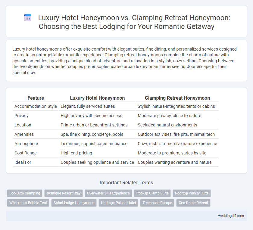 Luxury Hotel Honeymoon vs. Glamping Retreat Honeymoon: Choosing the Best Lodging for Your Romantic Getaway