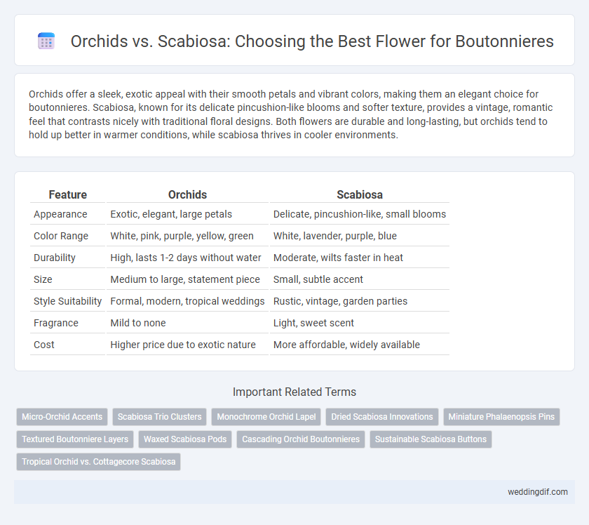 Orchids vs. Scabiosa: Choosing the Best Flower for Boutonnieres