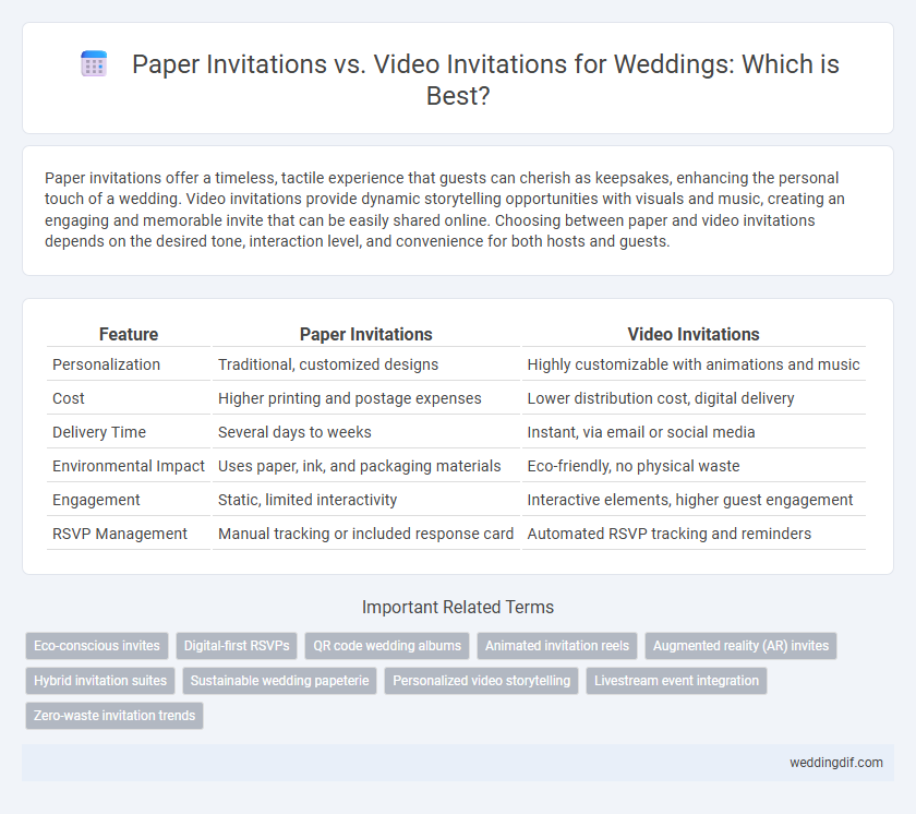 Paper Invitations vs. Video Invitations for Weddings: Which is Best?