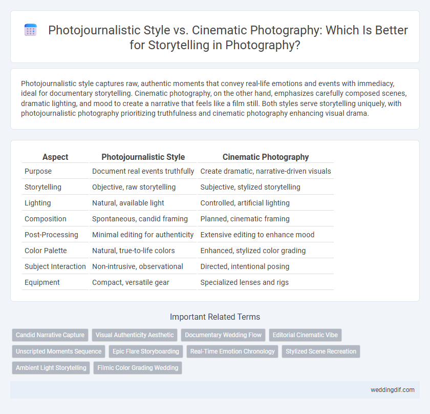 Photojournalistic Style vs. Cinematic Photography: Which Is Better for Storytelling in Photography?
