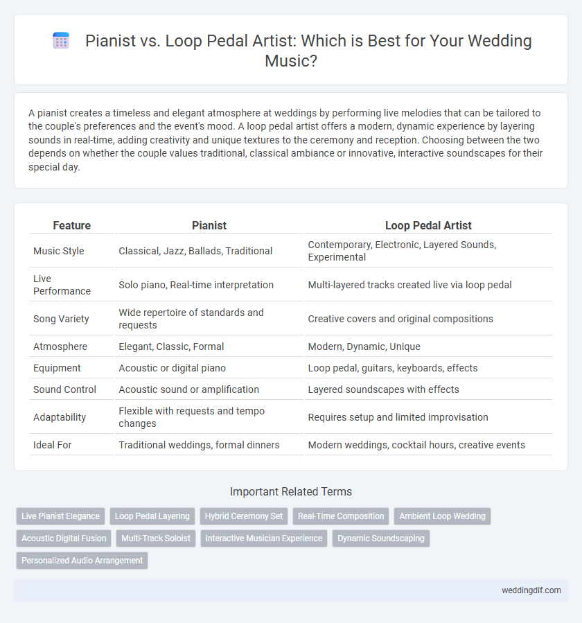 Pianist vs. Loop Pedal Artist: Which is Best for Your Wedding Music?