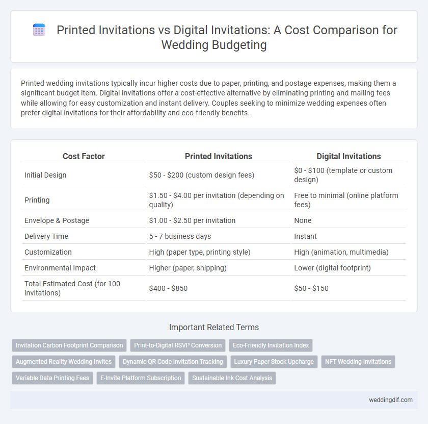 Printed Invitations vs Digital Invitations: A Cost Comparison for Wedding Budgeting