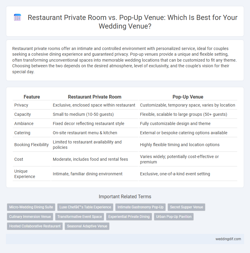 Restaurant Private Room vs. Pop-Up Venue: Which Is Best for Your Wedding Venue?