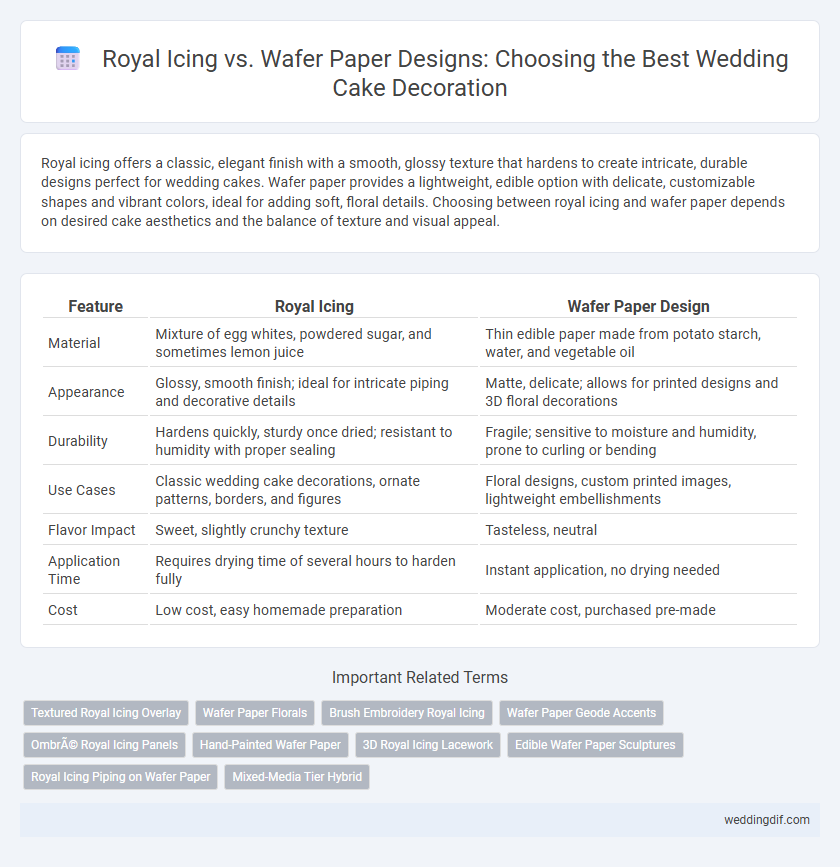 Royal Icing vs. Wafer Paper Designs: Choosing the Best Wedding Cake Decoration