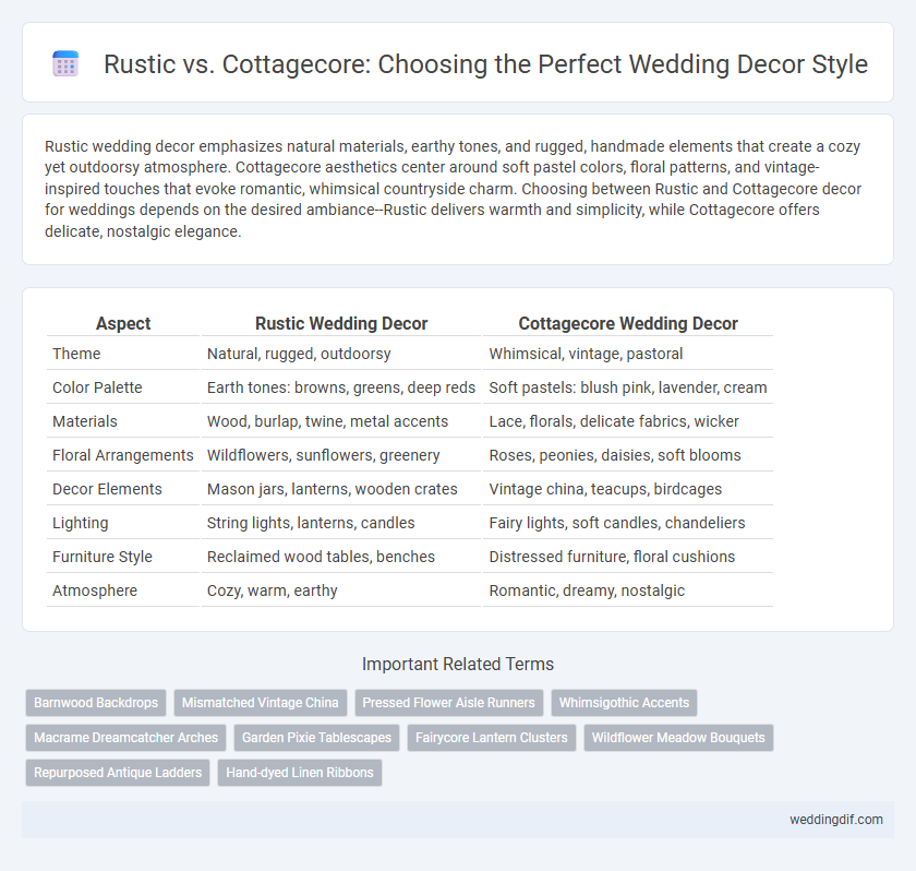 Rustic vs. Cottagecore: Choosing the Perfect Wedding Decor Style