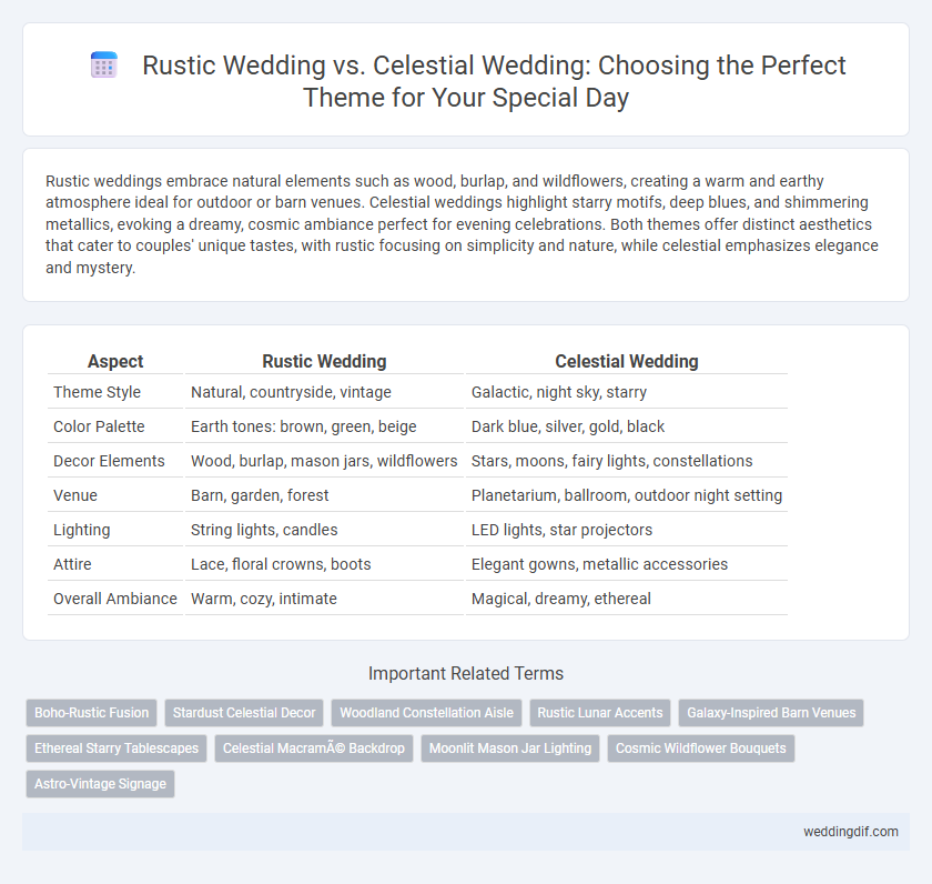 Rustic Wedding vs. Celestial Wedding: Choosing the Perfect Theme for Your Special Day