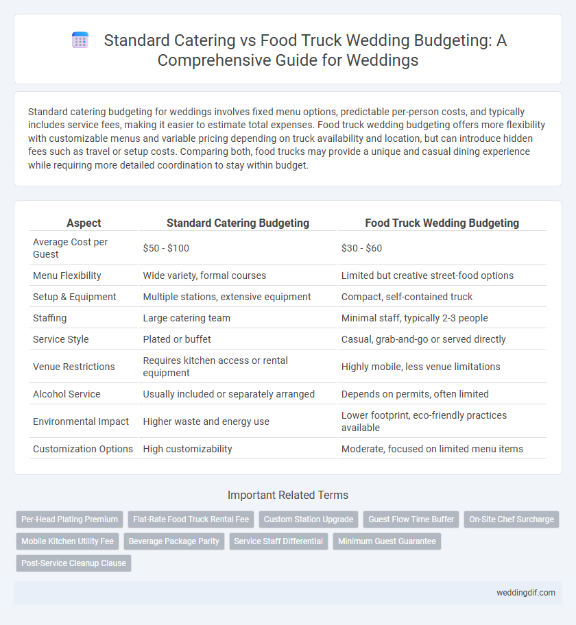 Standard Catering vs Food Truck Wedding Budgeting: A Comprehensive Guide for Weddings