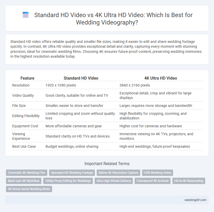 Standard HD Video vs 4K Ultra HD Video: Which Is Best for Wedding Videography?