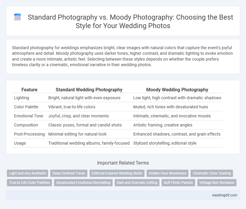 Standard Photography vs. Moody Photography: Choosing the Best Style for Your Wedding Photos