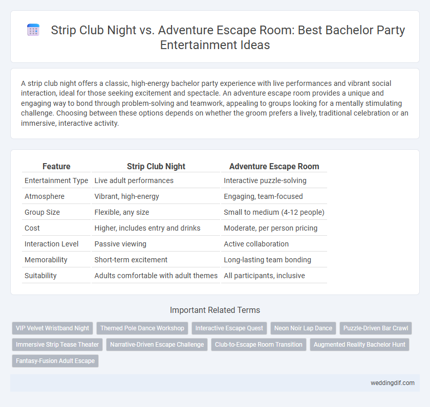 Strip Club Night vs. Adventure Escape Room: Best Bachelor Party Entertainment Ideas