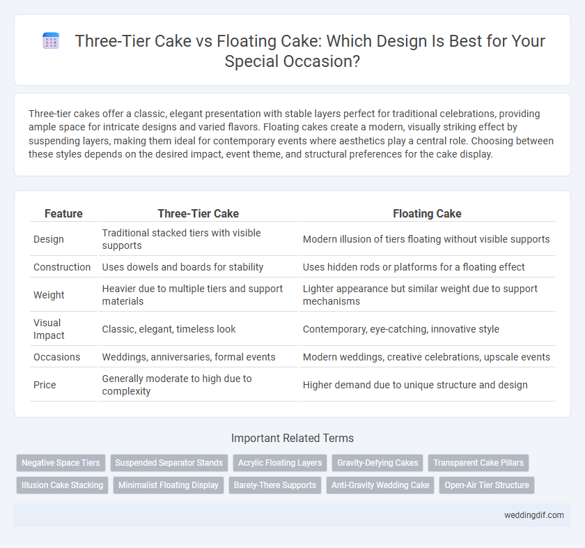 Three-Tier Cake vs Floating Cake: Which Design Is Best for Your Special Occasion?