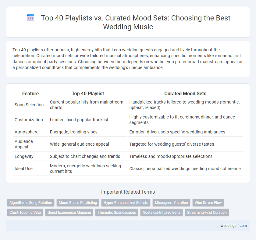 Top 40 Playlists vs. Curated Mood Sets: Choosing the Best Wedding Music