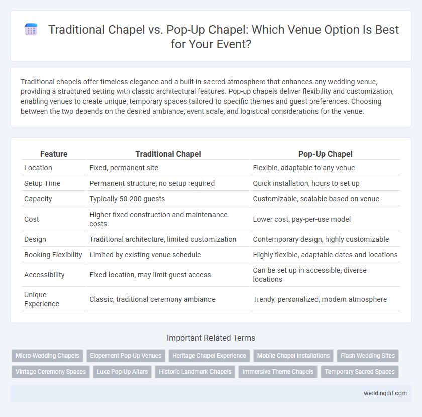 Traditional Chapel vs. Pop-Up Chapel: Which Venue Option Is Best for Your Event?