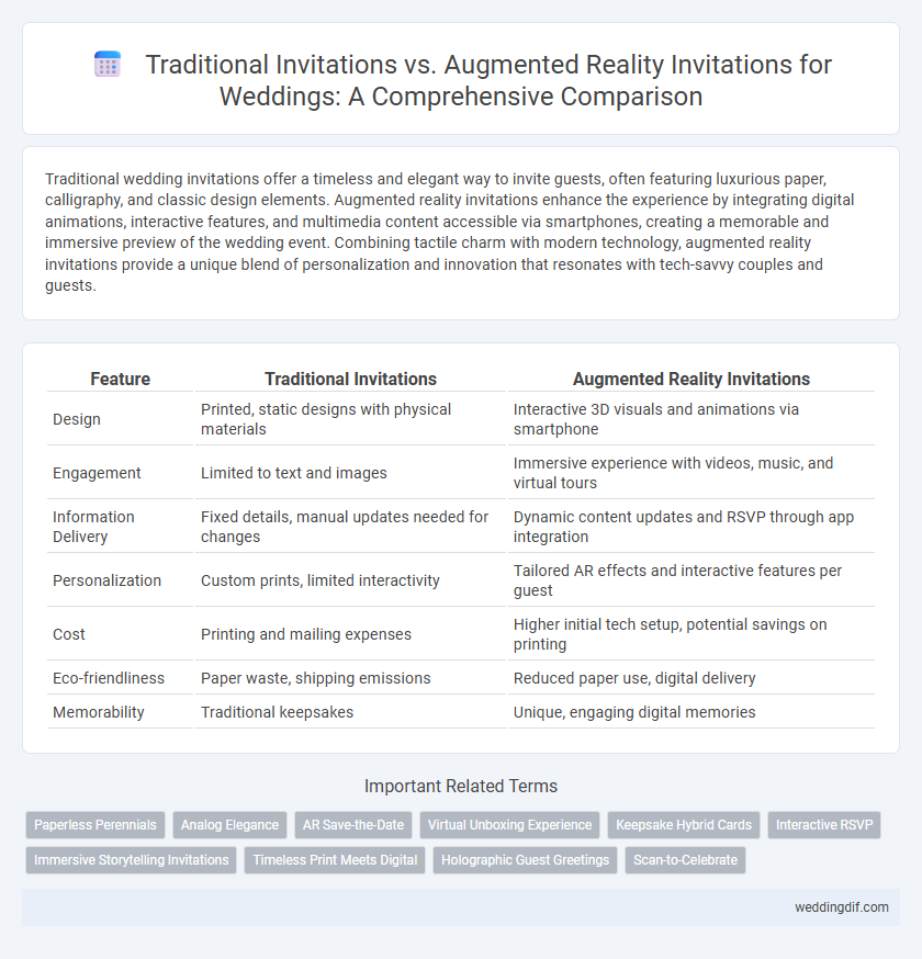 Traditional Invitations vs. Augmented Reality Invitations for Weddings: A Comprehensive Comparison
