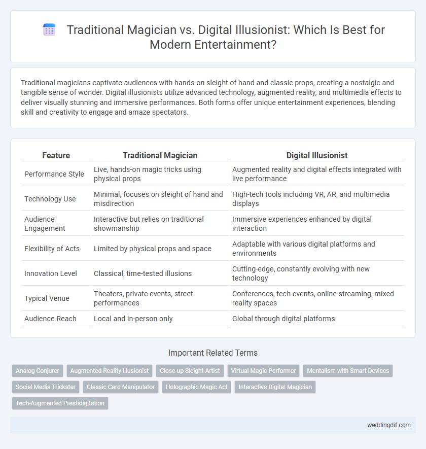Traditional Magician vs. Digital Illusionist: Which Is Best for Modern Entertainment?
