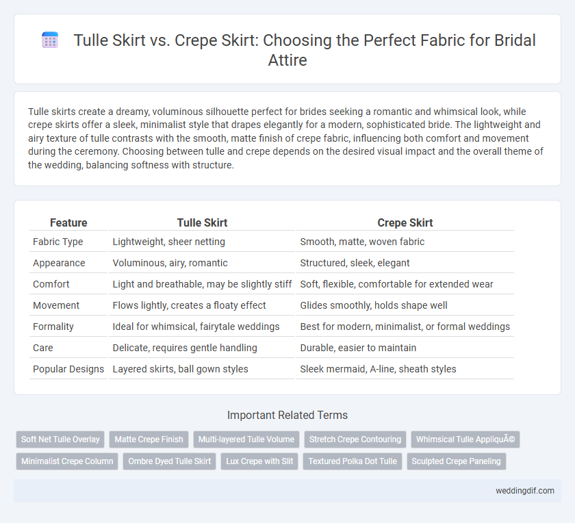 Tulle Skirt vs. Crepe Skirt: Choosing the Perfect Fabric for Bridal Attire