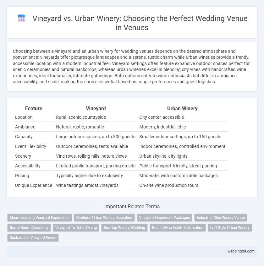Vineyard vs. Urban Winery: Choosing the Perfect Wedding Venue in Venues