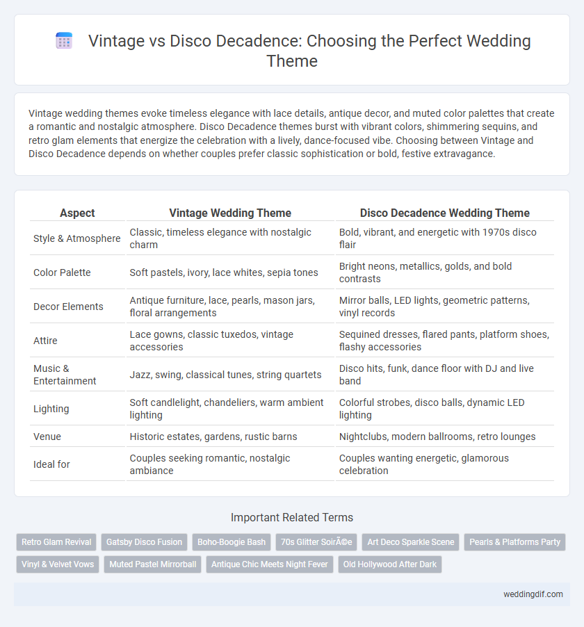 Vintage vs Disco Decadence: Choosing the Perfect Wedding Theme