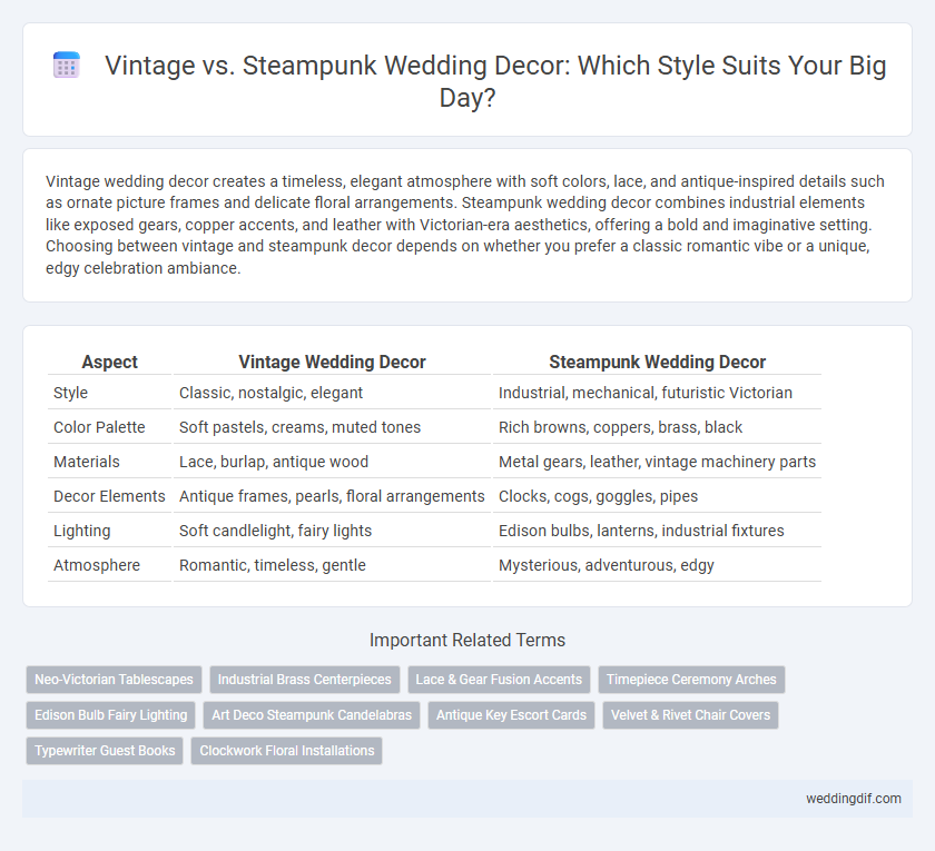 Vintage vs. Steampunk Wedding Decor: Which Style Suits Your Big Day?