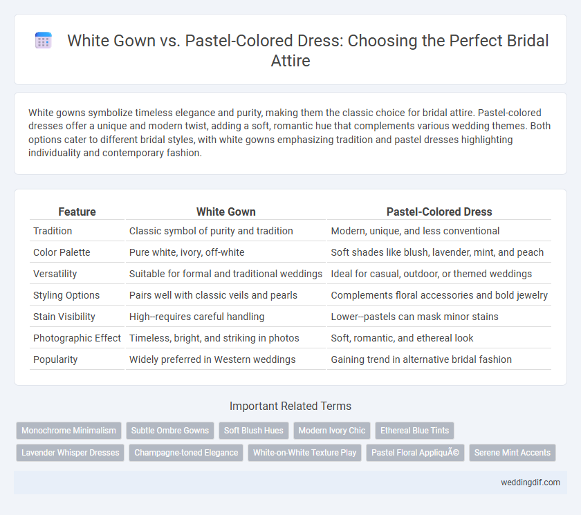 White Gown vs. Pastel-Colored Dress: Choosing the Perfect Bridal Attire