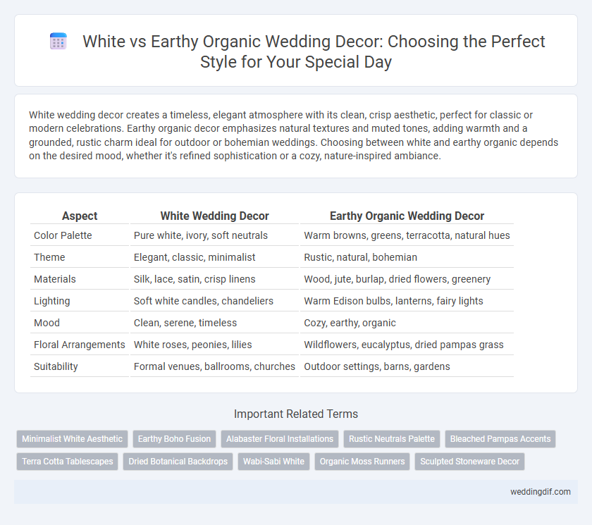White vs Earthy Organic Wedding Decor: Choosing the Perfect Style for Your Special Day