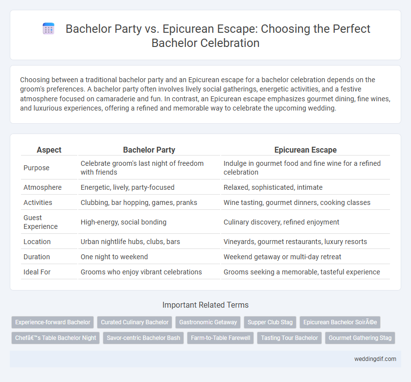 Bachelor Party vs. Epicurean Escape: Choosing the Perfect Bachelor Celebration