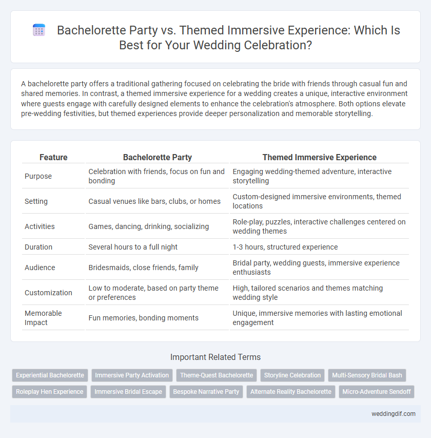 Bachelorette Party vs. Themed Immersive Experience: Which Is Best for Your Wedding Celebration?