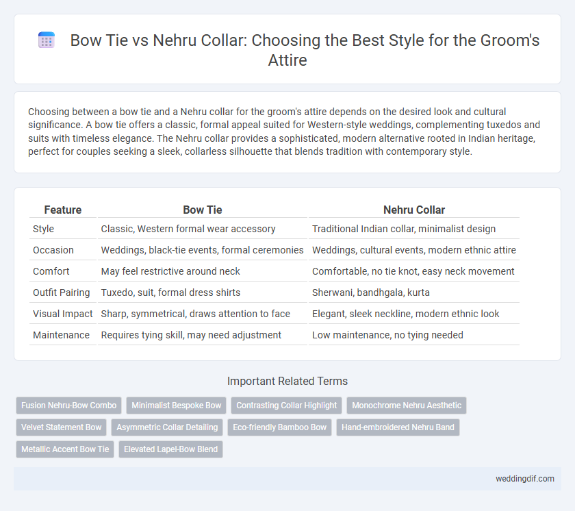 Bow Tie vs Nehru Collar: Choosing the Best Style for the Groom's Attire