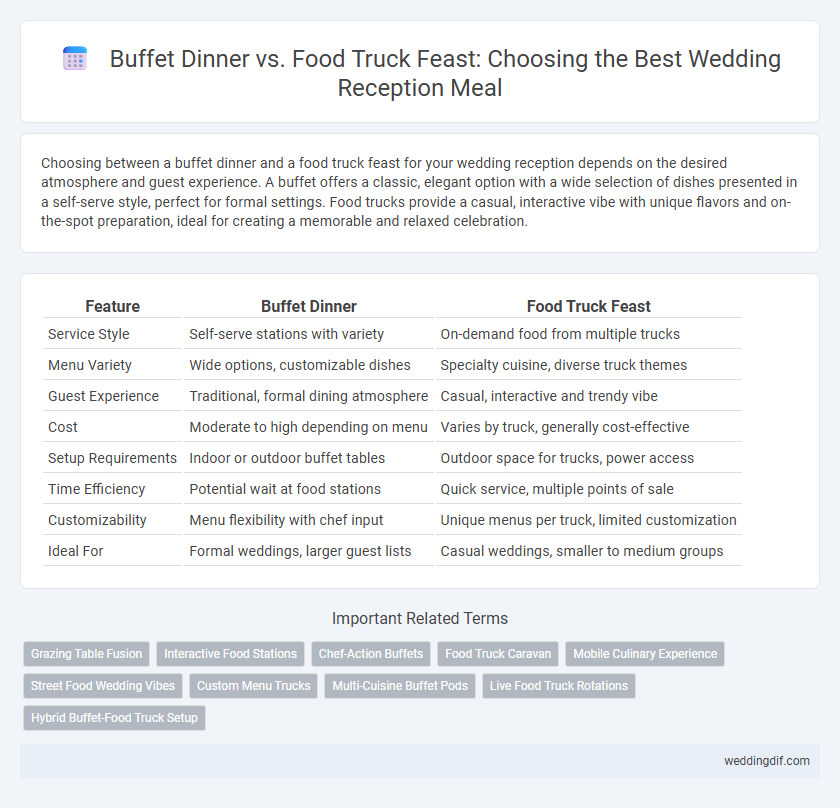 Buffet Dinner vs. Food Truck Feast: Choosing the Best Wedding Reception Meal