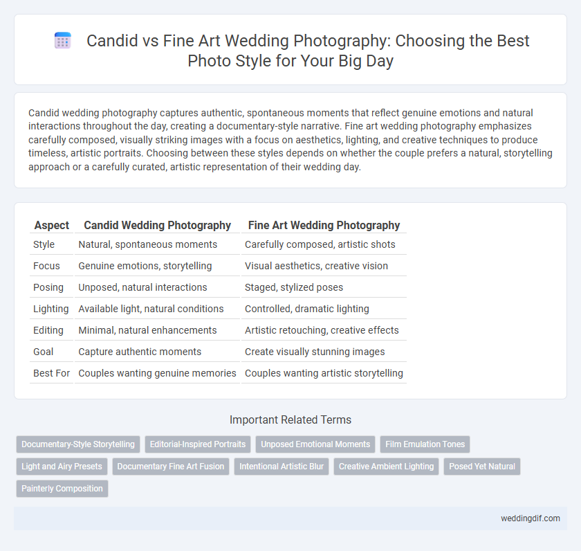 Candid vs Fine Art Wedding Photography: Choosing the Best Photo Style for Your Big Day