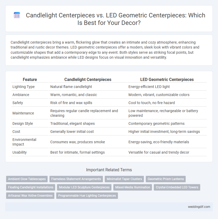 Candlelight Centerpieces vs. LED Geometric Centerpieces: Which Is Best for Your Decor?