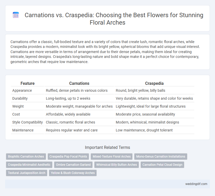 Carnations vs. Craspedia: Choosing the Best Flowers for Stunning Floral Arches